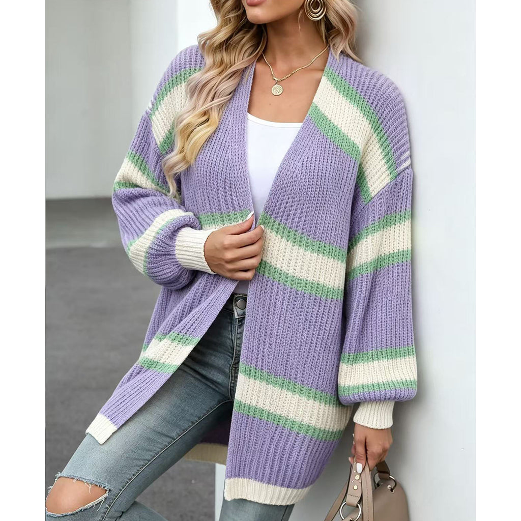 Women's Striped Cardigan