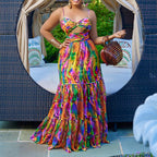 Floral Spaghetti-Strap Maxi Dress
