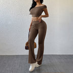 Summer All Matching Casual Sports Simple Solid Color Close Fitting Set