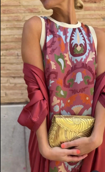 Red Printed and Red Cloak
