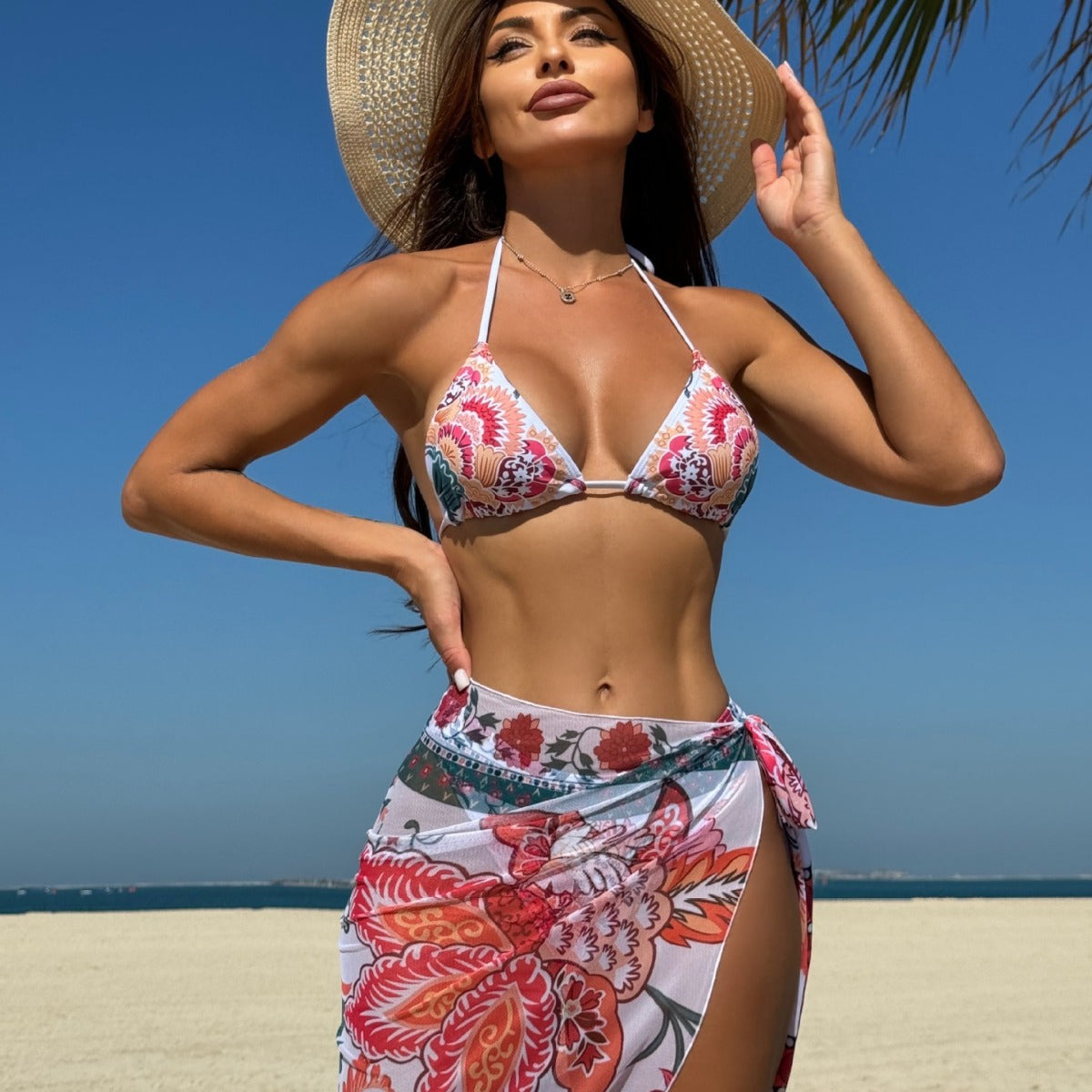 Three Floral Bikini Swimwear