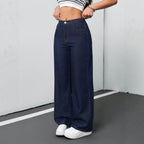 Women's Dark Wash Wide Leg Jeans