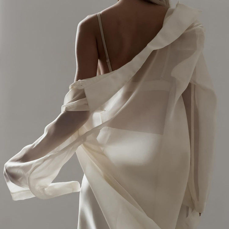 Sheer Sun-Protection Cardigan Shirt