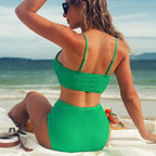 Solid Color Bikini Swimwear