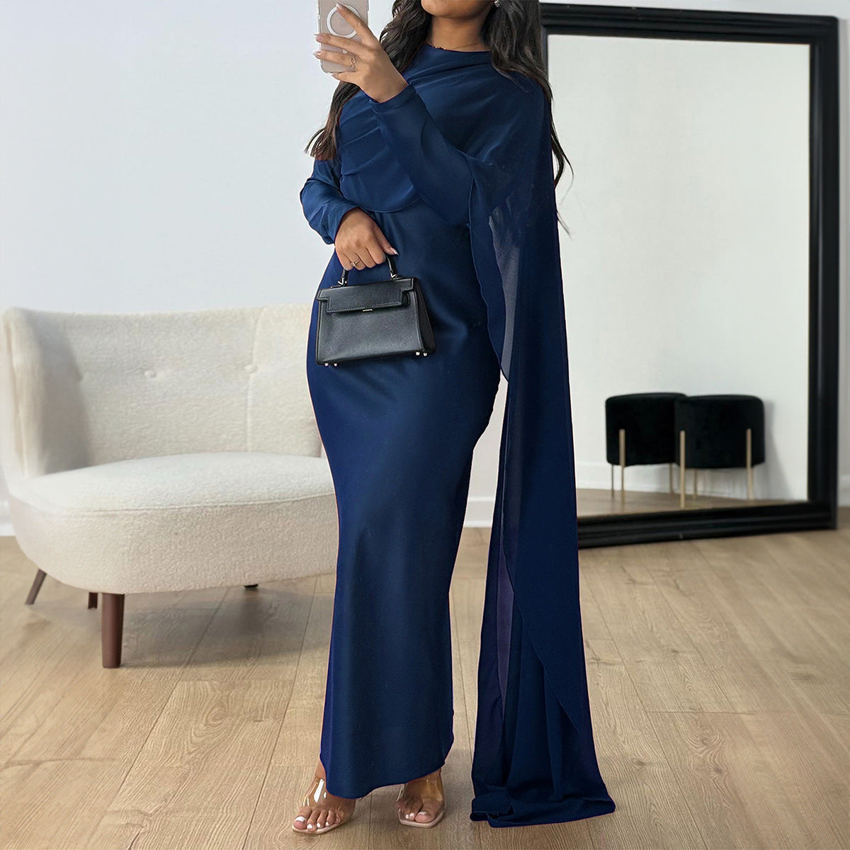 Women's Elegant High Grade Long Sleeved Hip Dress Women Clothing Autumn Winter