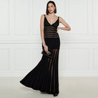Women's Deep V Plunge Neck Backless Nightclub Party Vest Length Dress Cutout Two Piece