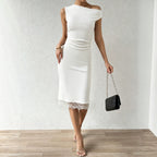 Women's One-Shoulder Lace Bodycon Dress