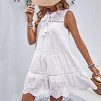 Women's Stitching Lace Summer Vacation Dress