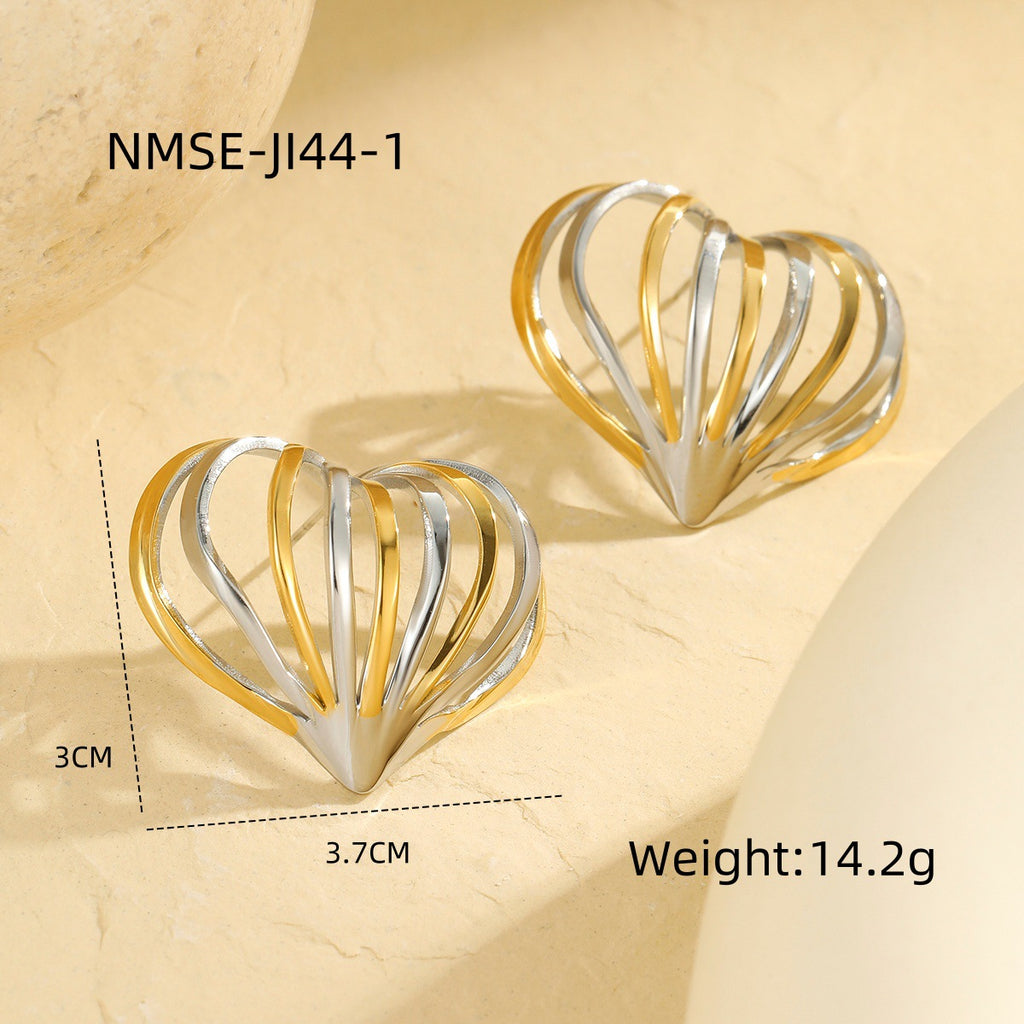 Love Heart Stud Earrings