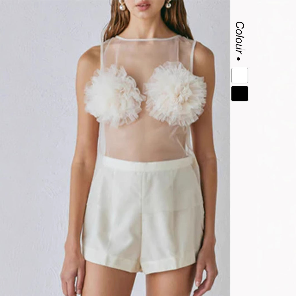 Women's Mesh Hollow Out Cutout Top