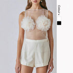 Women's Mesh Hollow Out Cutout Top