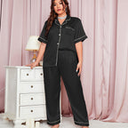 Women's Plus Size Casual Two-Piece Pajama Set