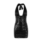 Women's Backless Halter Dress