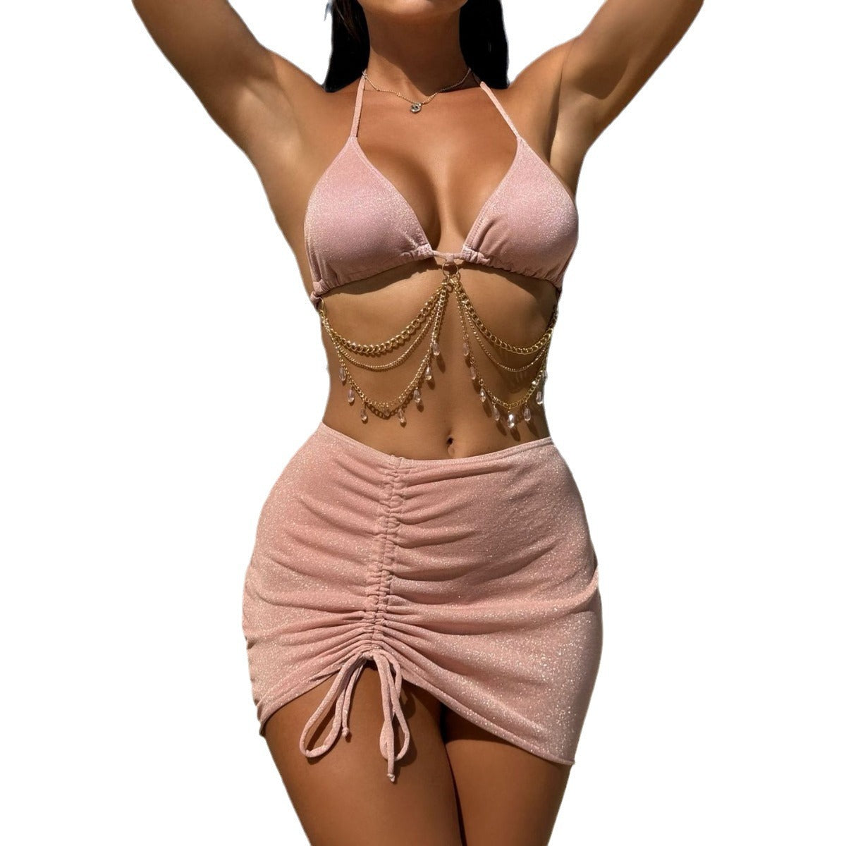 Drawstring Strap Bikini Swimwear