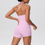 Women's Cloud Sense Solid Color Lace Strap Beauty Back Yoga Vest