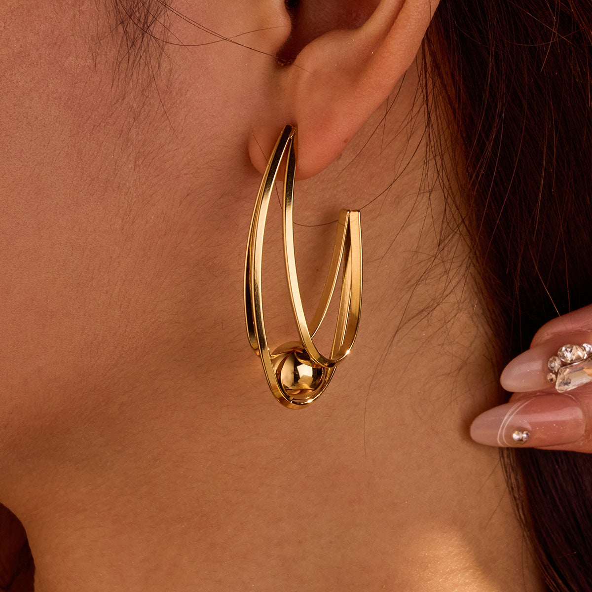 Hollow Love Ball Earrings