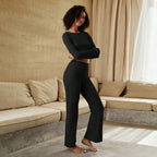 Women’s Comfortable Long-Sleeve Two-Piece Pajama Set