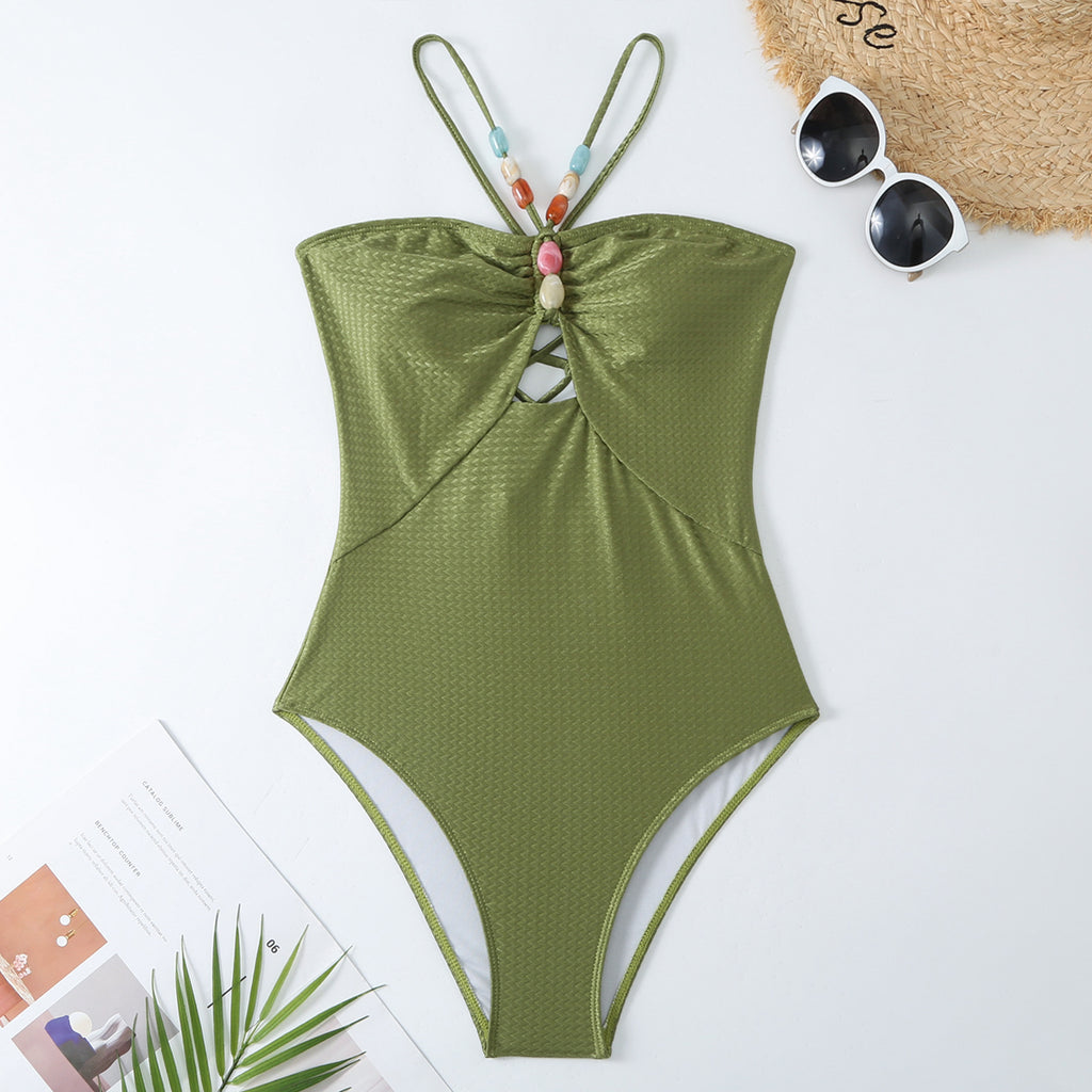 Arrival Solid One-piece Swimwear
