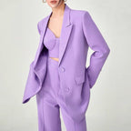 High Quality Casual Office Internet Celebrity Business Blazer Suit Three-Piece Set