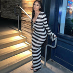 Women's Striped Long Sleeve Dress