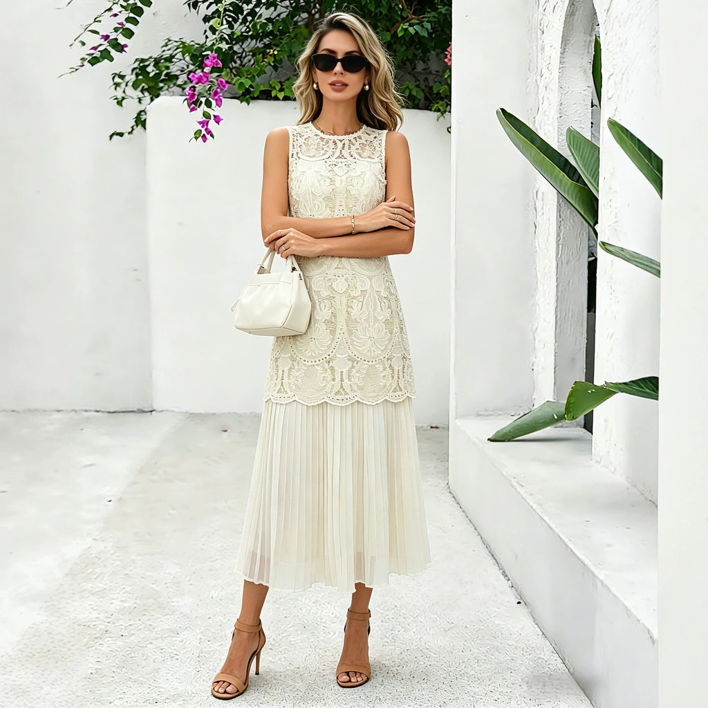 Women's Midi Pleated Dress