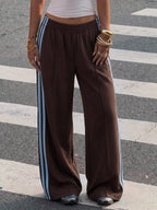 Brown with blue stripes