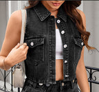 Black and Gray Vest