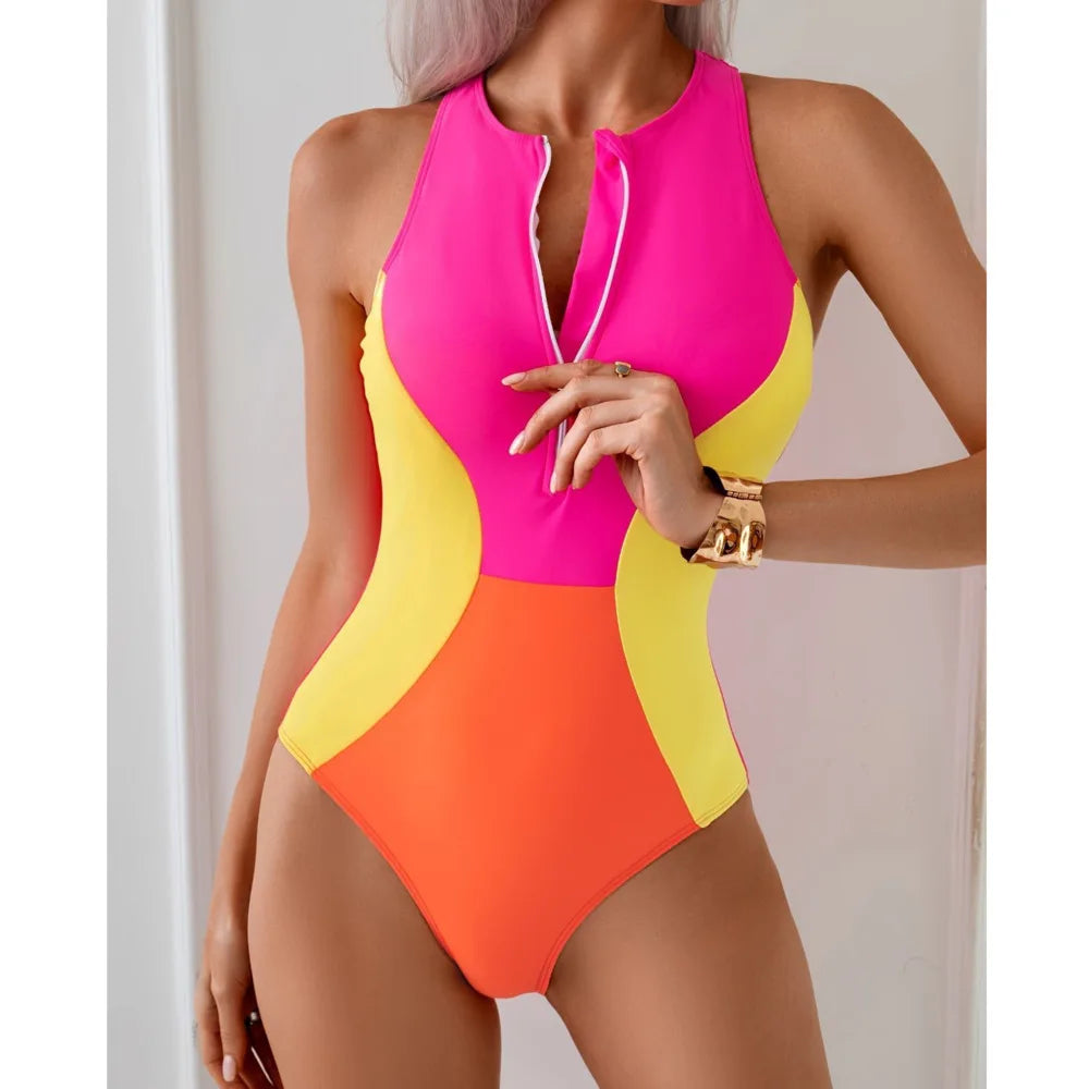 2026 Sexy One Piece Swimsuits Closed Women's Swimwear Sports Surfing For Swimming Wear Body Bathing Suits Beachwear Pool Bather