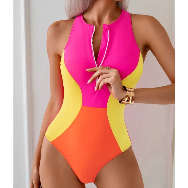 2026 Sexy One Piece Swimsuits Closed Women's Swimwear Sports Surfing For Swimming Wear Body Bathing Suits Beachwear Pool Bather