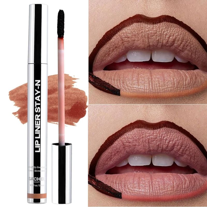 Long-wear peel-off lip liner stain