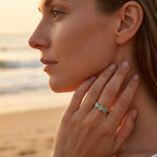 White enamel stainless steel adjustable open ring