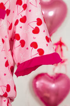 Rose Cherry Bow Short Pajama Set