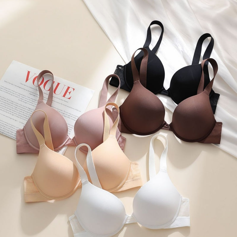 Women's seamless molded-cup bra