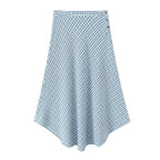 Blue plaid A-line skirt