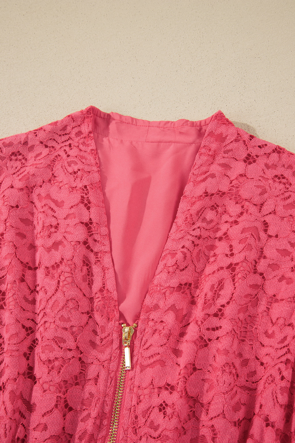 Coral Floral Lace-Overlay Smocked-Waist Maxi Dress