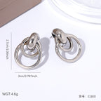 Gold-color minimalist stainless steel earrings