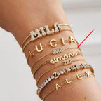 Stainless steel letter bracelet